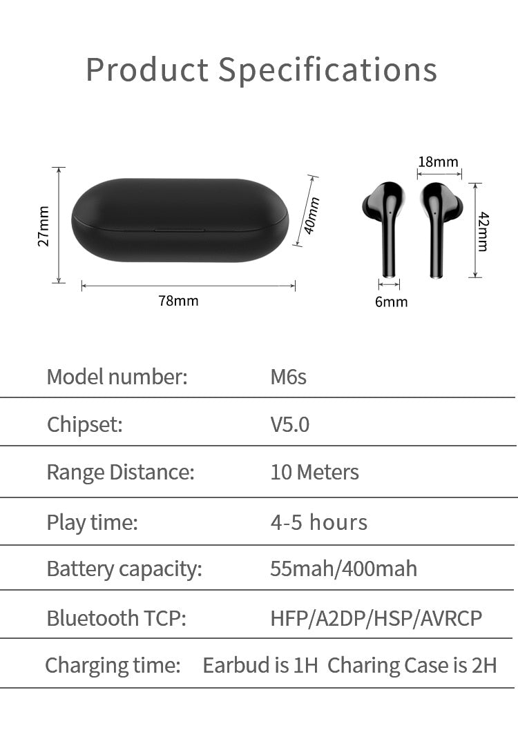 Touch Control Wireless Bluetooth